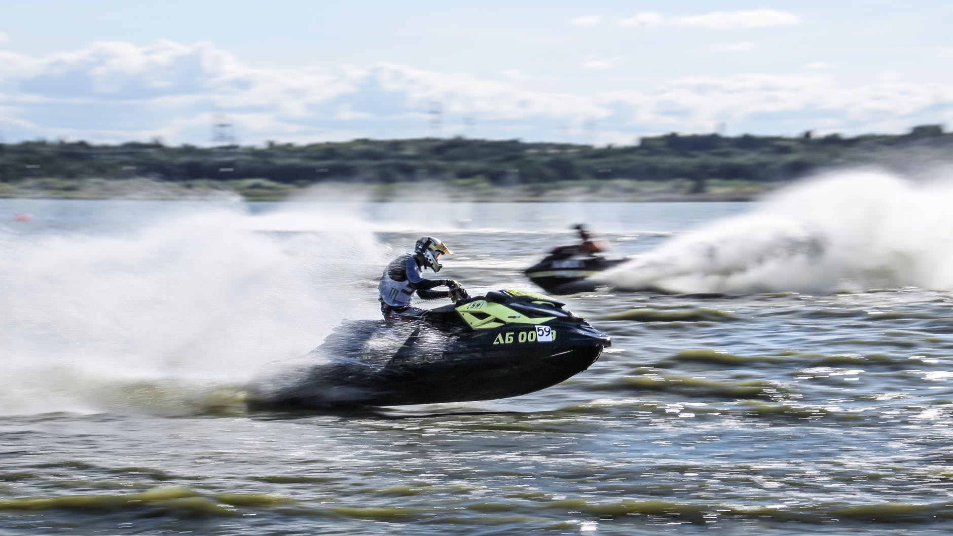 jet skiing man