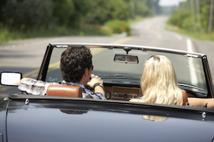 California couple in convertible