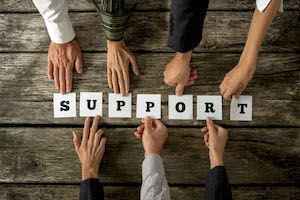 People Holding support