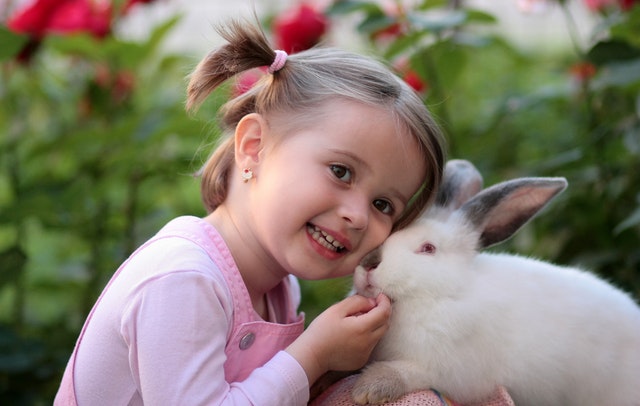 girl rabbit friendship love 160933